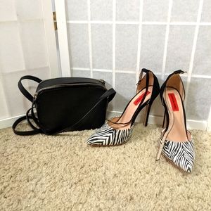 London Rebel Pumps + ASOS Leather Camera Bag